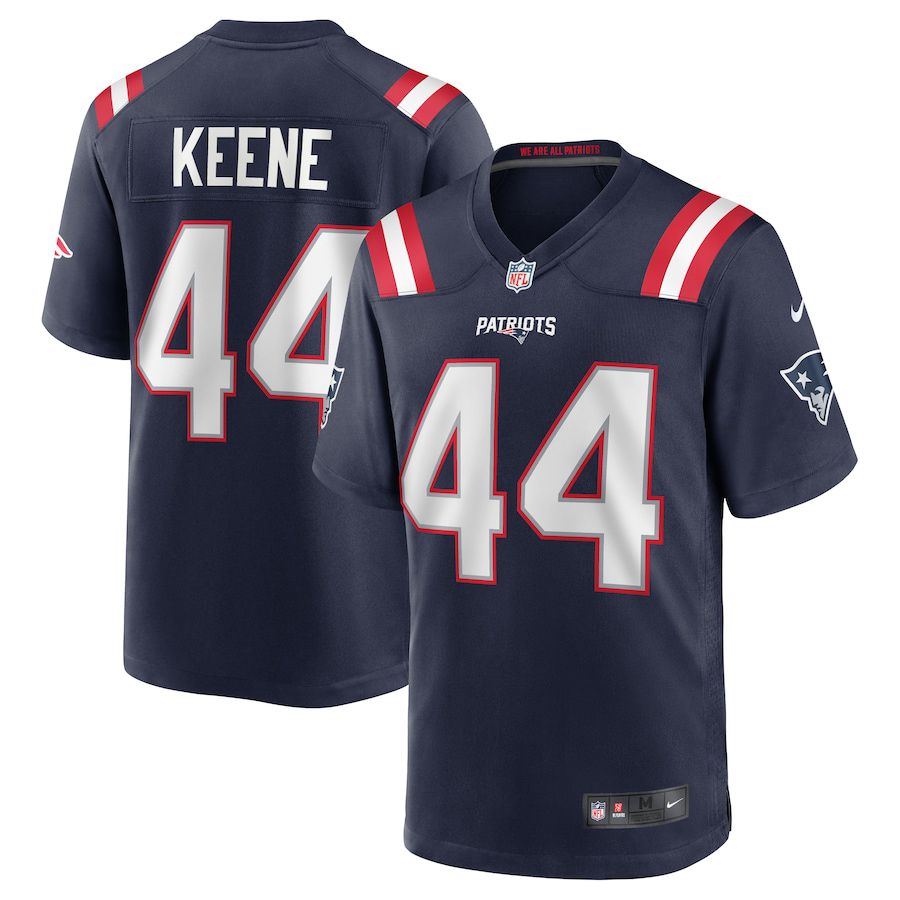 Men New England Patriots #44 Dalton Keene Nike Navy Team Game NFL Jersey